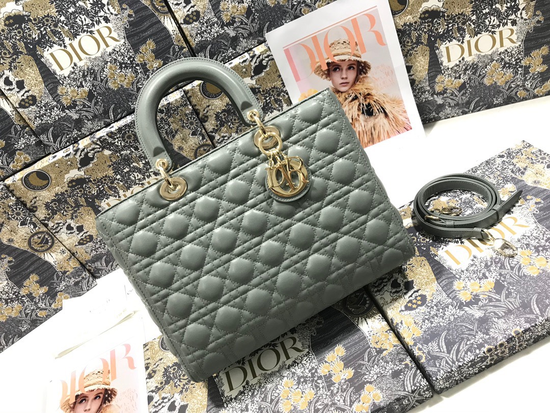 TOP Christian Dior Lady Dior Bags Seven Grids New Clamshell Bag 32*25*11cm - 5 Colors
