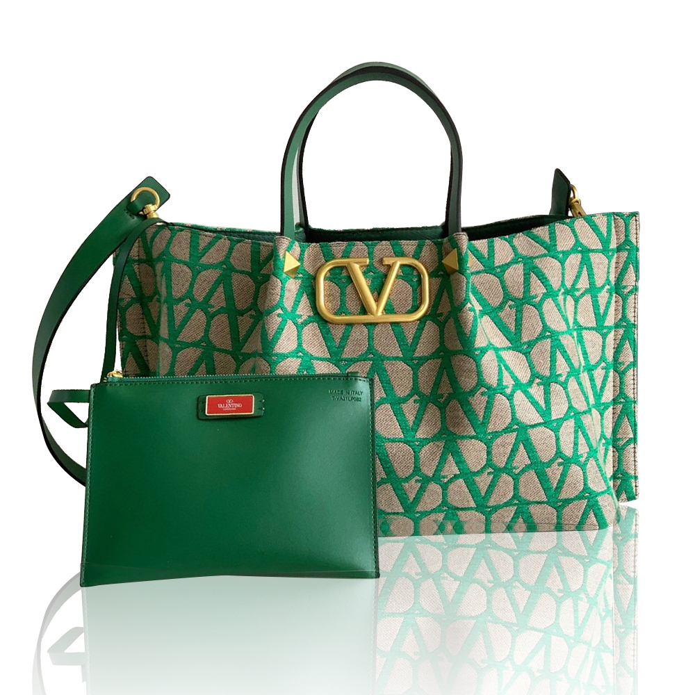 Valentino Embroidered Canvas Crossbody（10A Mirror Version）