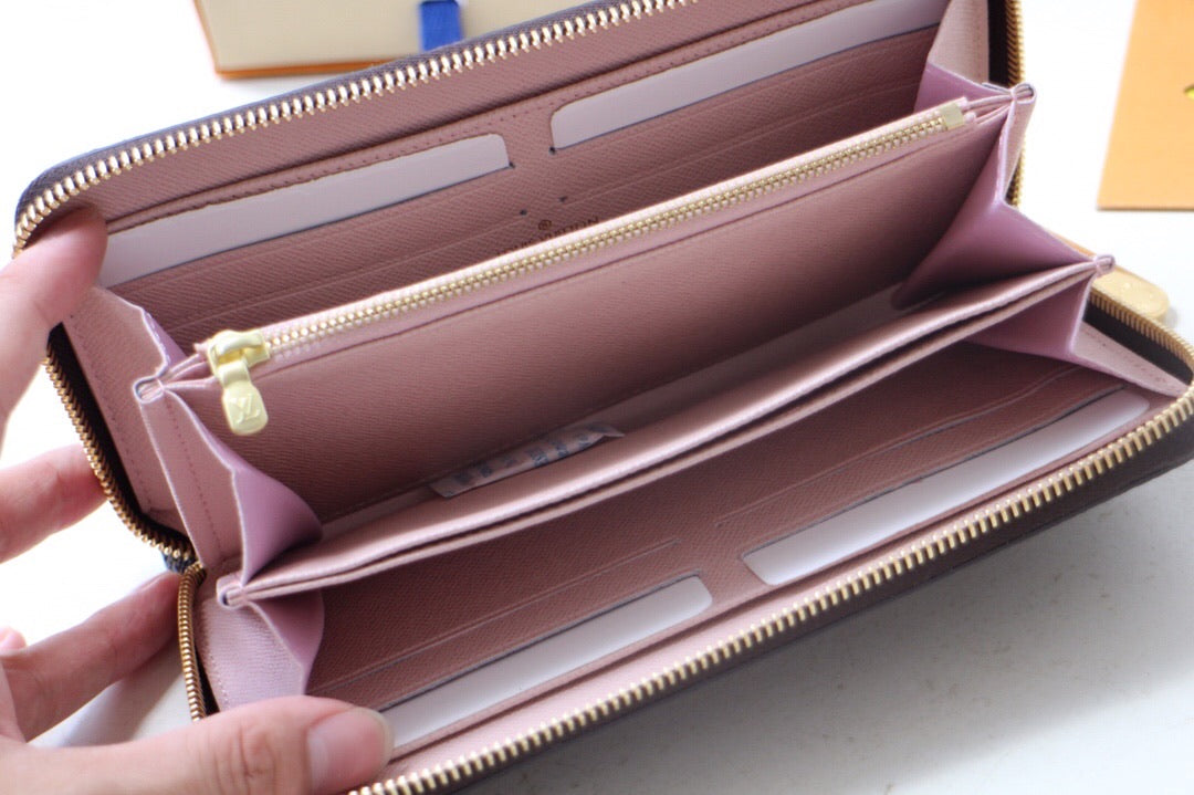 TOP Louis Vuitton LV LV Zippy Wallet Monogram - Pink