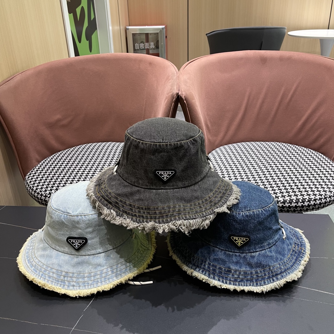 TOP PRADA Linen Bucket Hat - 3 Color