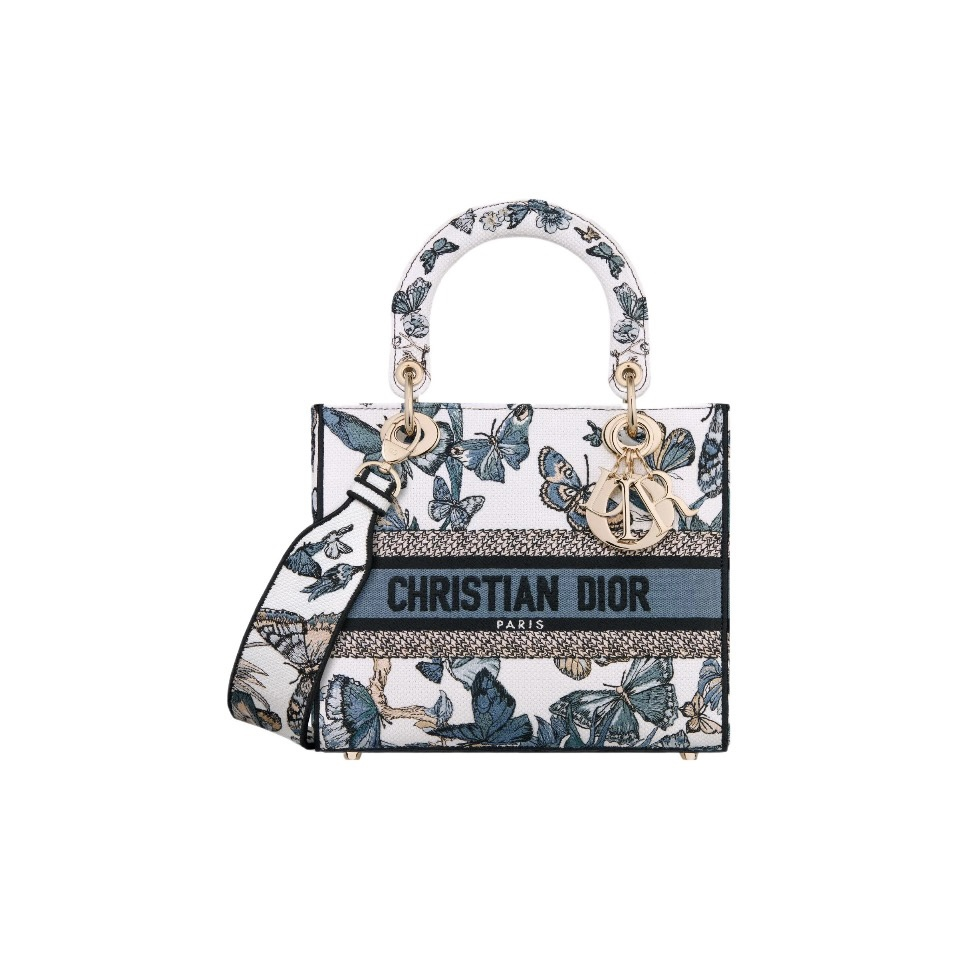 Dior The LADY D-LITE Bag MM-Butterfly Zodiac（10A Mirror Version）
