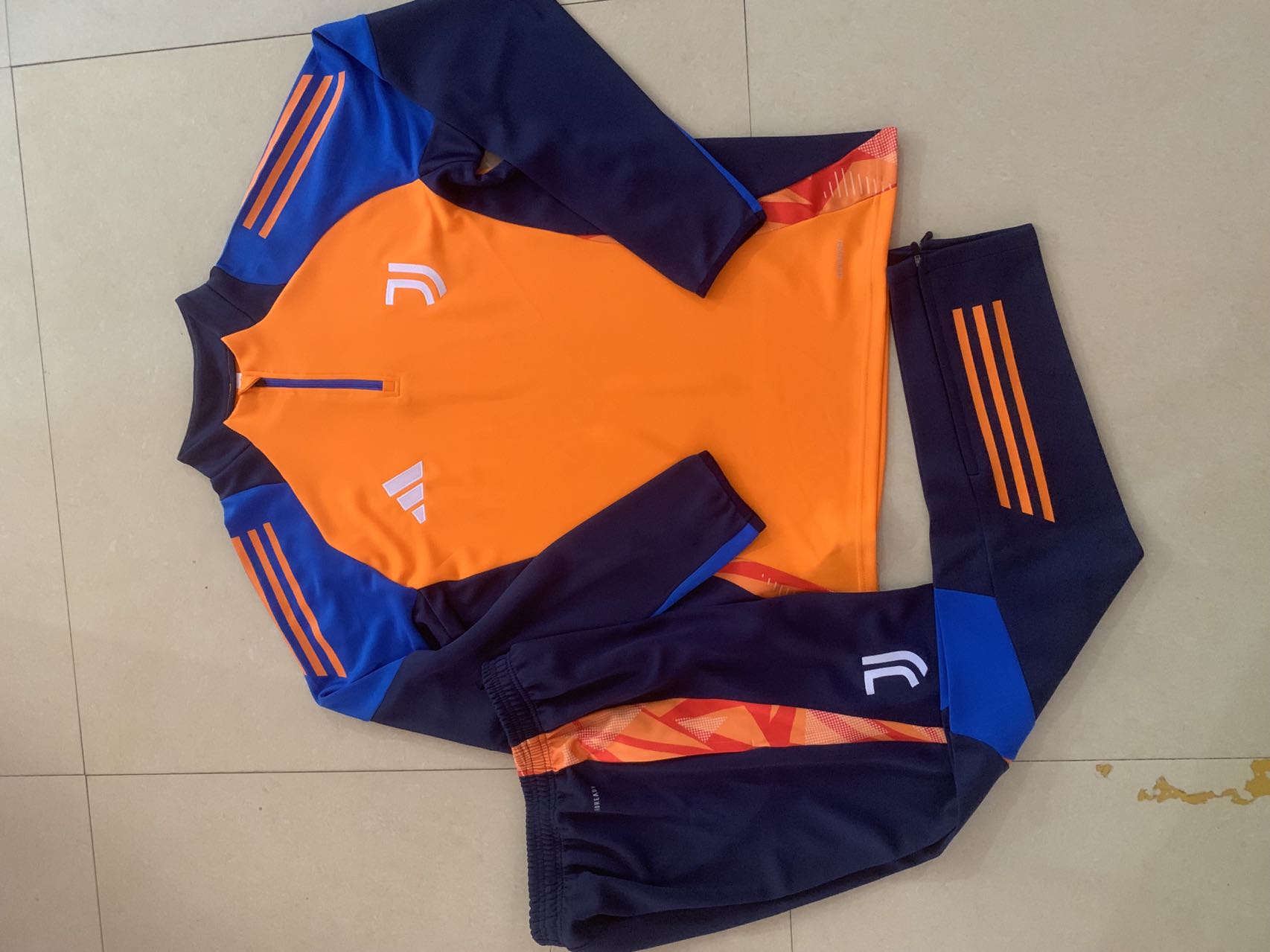 2024-25 Orange Juventus   Football Half Pull Training Suit