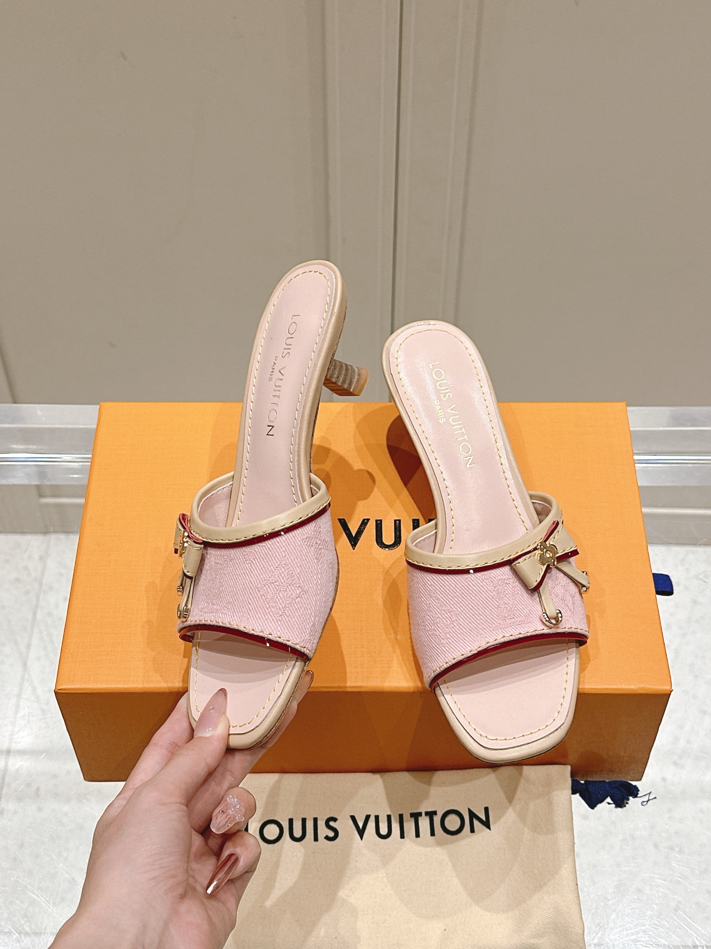 TOP Louis Vuitton LV x TM 5.5cm High-Heeled Slippers - 3 Colour