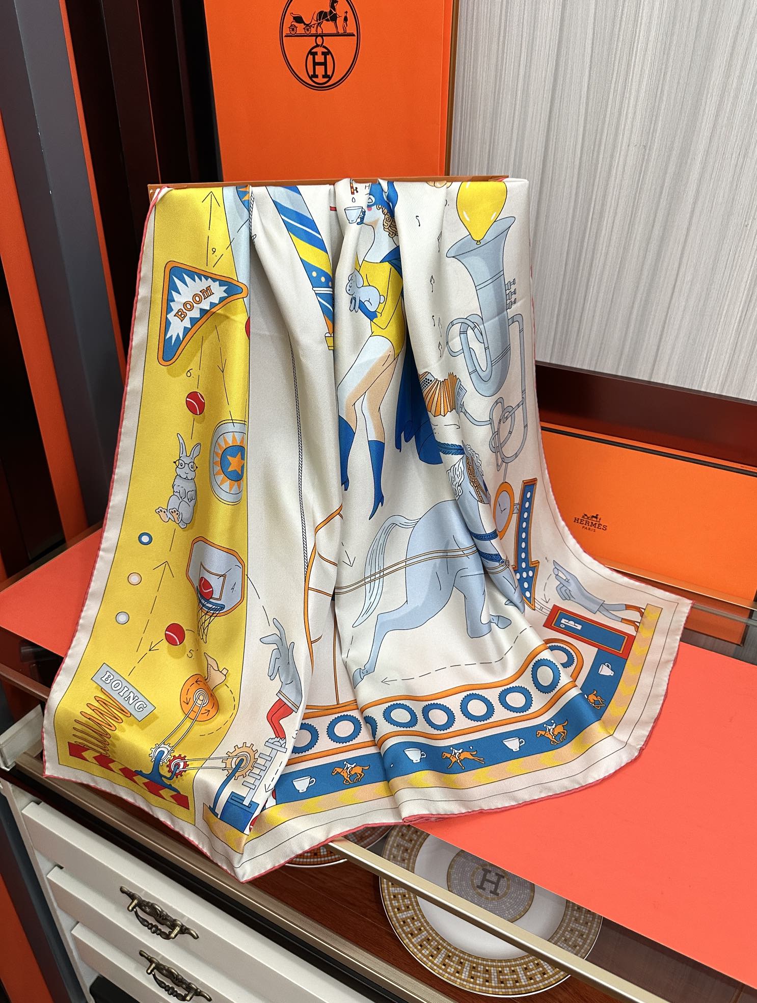 TOP HERMES Square Silk Scarf 90X90cm - 3 Colors