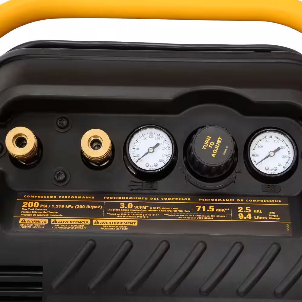 2.5 Gal. Portable Electric Heavy Duty 200 PSI Quiet Air Compressor