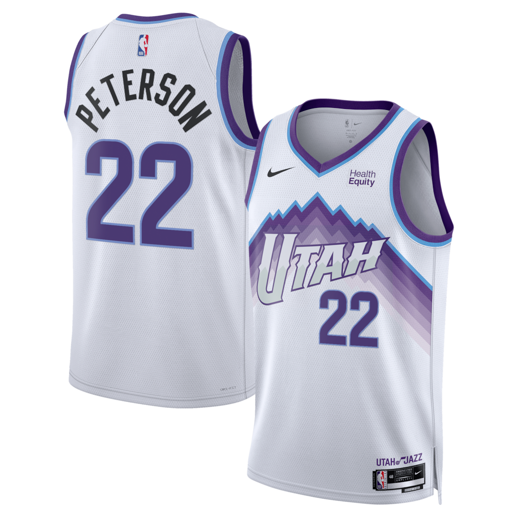 Unisex Darryn Peterson White Utah Jazz Swingman Jersey - Association Edition