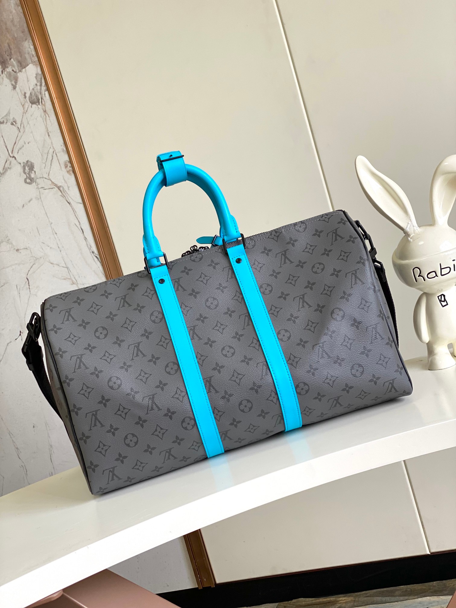 TOP Louis Vuitton LV Keepall Bandoulière 25 Handbag 45 x 27 x 20 cm-Black