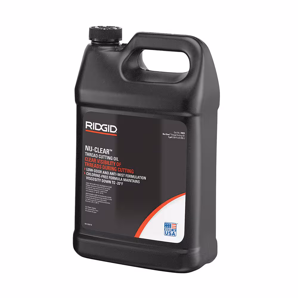1 Gal. Nu-Clear Pipe Threading Oil, Low Odor & Anti-Mist Formulation for Pipe Cutting Dies/Threading