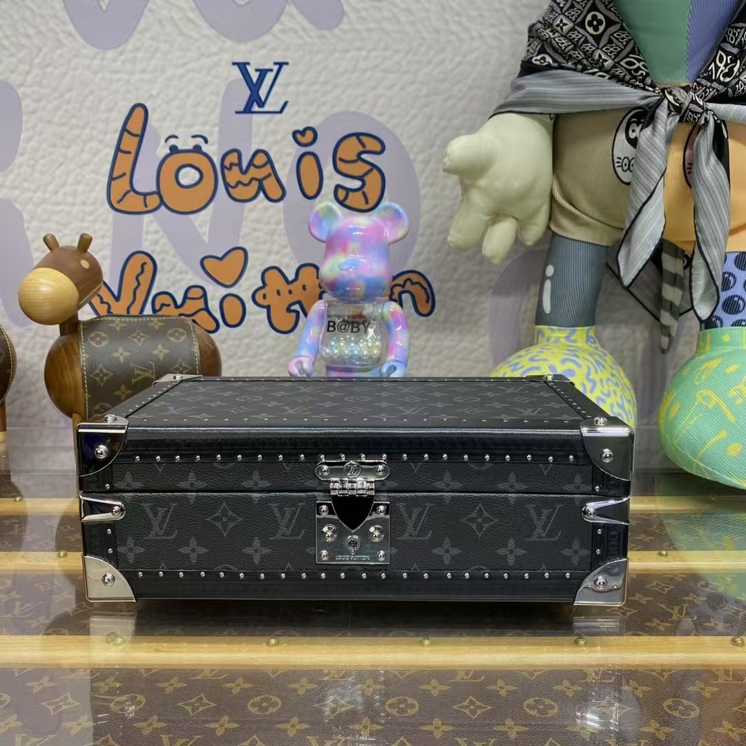 TOP Louis Vuitton LV Watch Box - Black