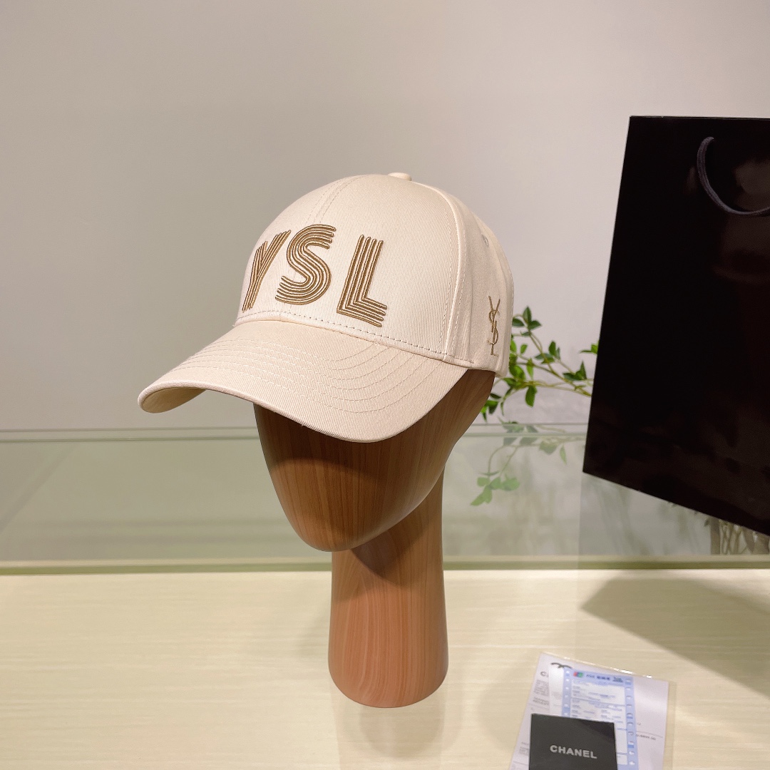 TOP Yves Saint Laurent YSL Embroidered Baseball Cap - 5 Colour