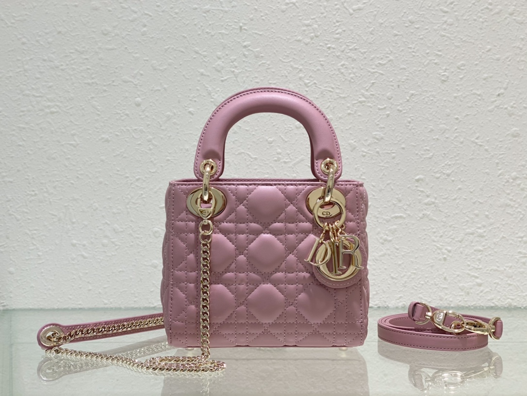 TOP Christian Dior Lady Christian Dior Bag 17×15×7cm - 3 Colors&GHW