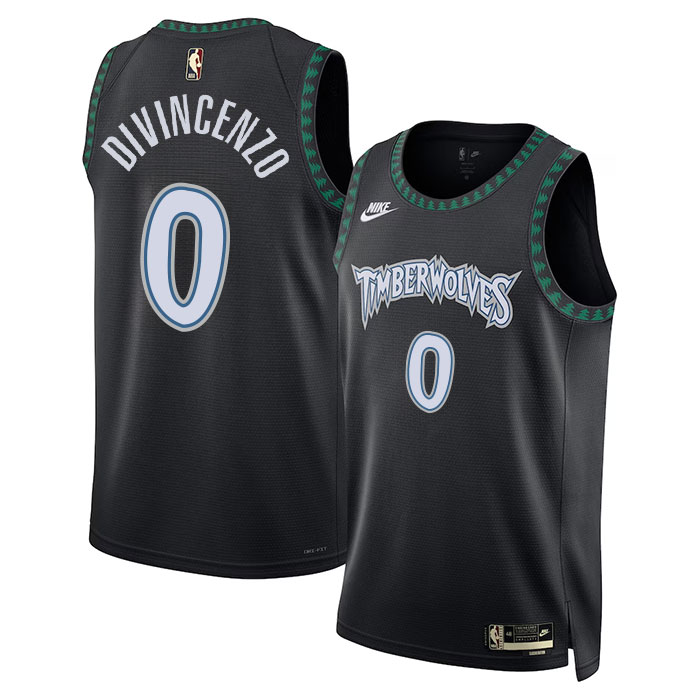 Men's Minnesota Timberwolves Donte DiVincenzo #0 Jersey - Black