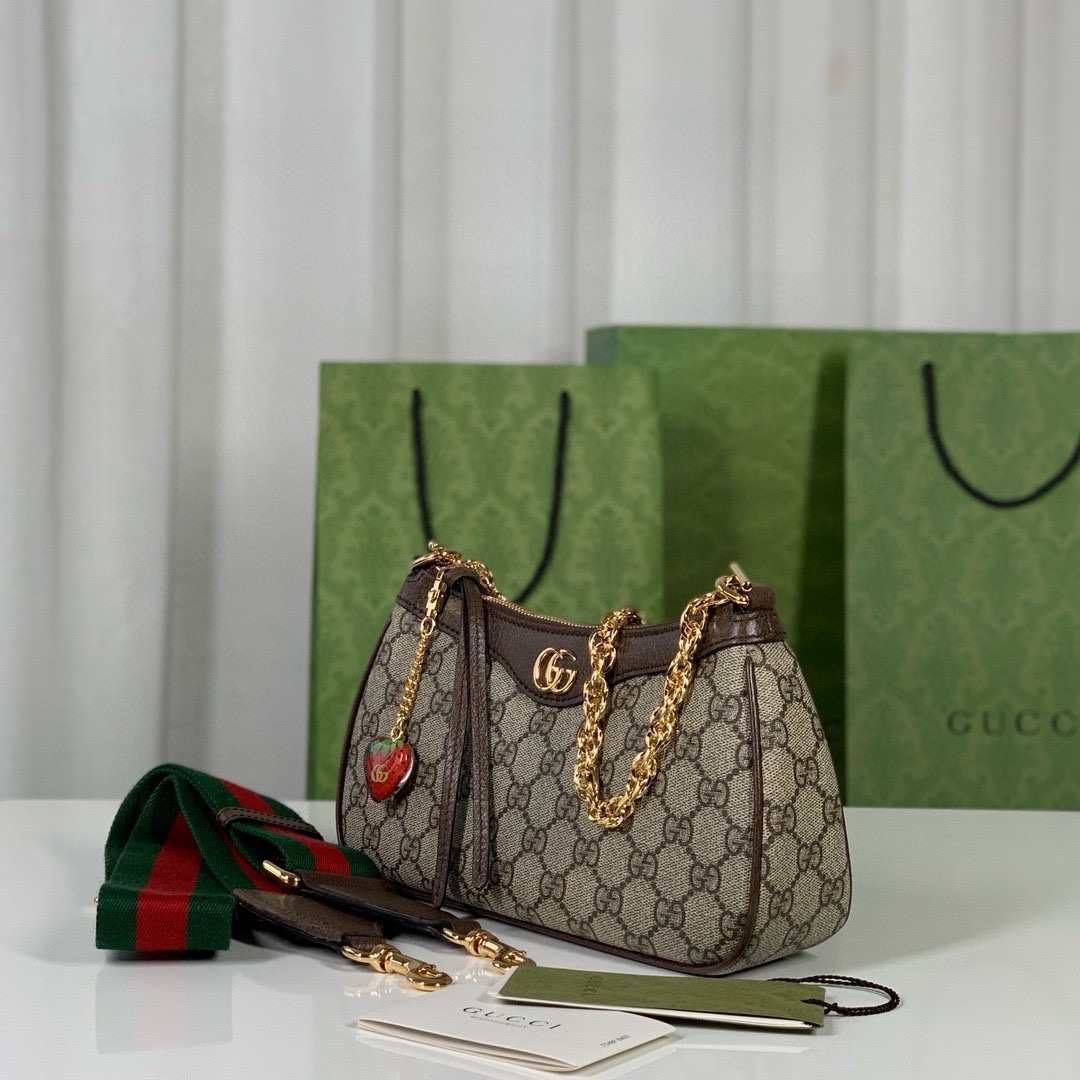 TOP GUCCI Ophidia Bag with Strap and Chain 25X15.5X6cm - 2 Color