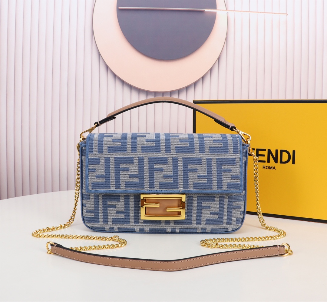 TOP FENDI FF Baguette Bag 5x20x13cm - 3 Color