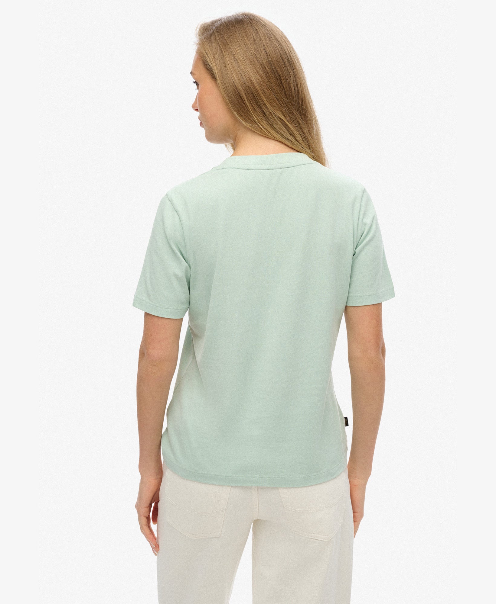 Essential Logo Embriodered Tee | Surf Spray Green