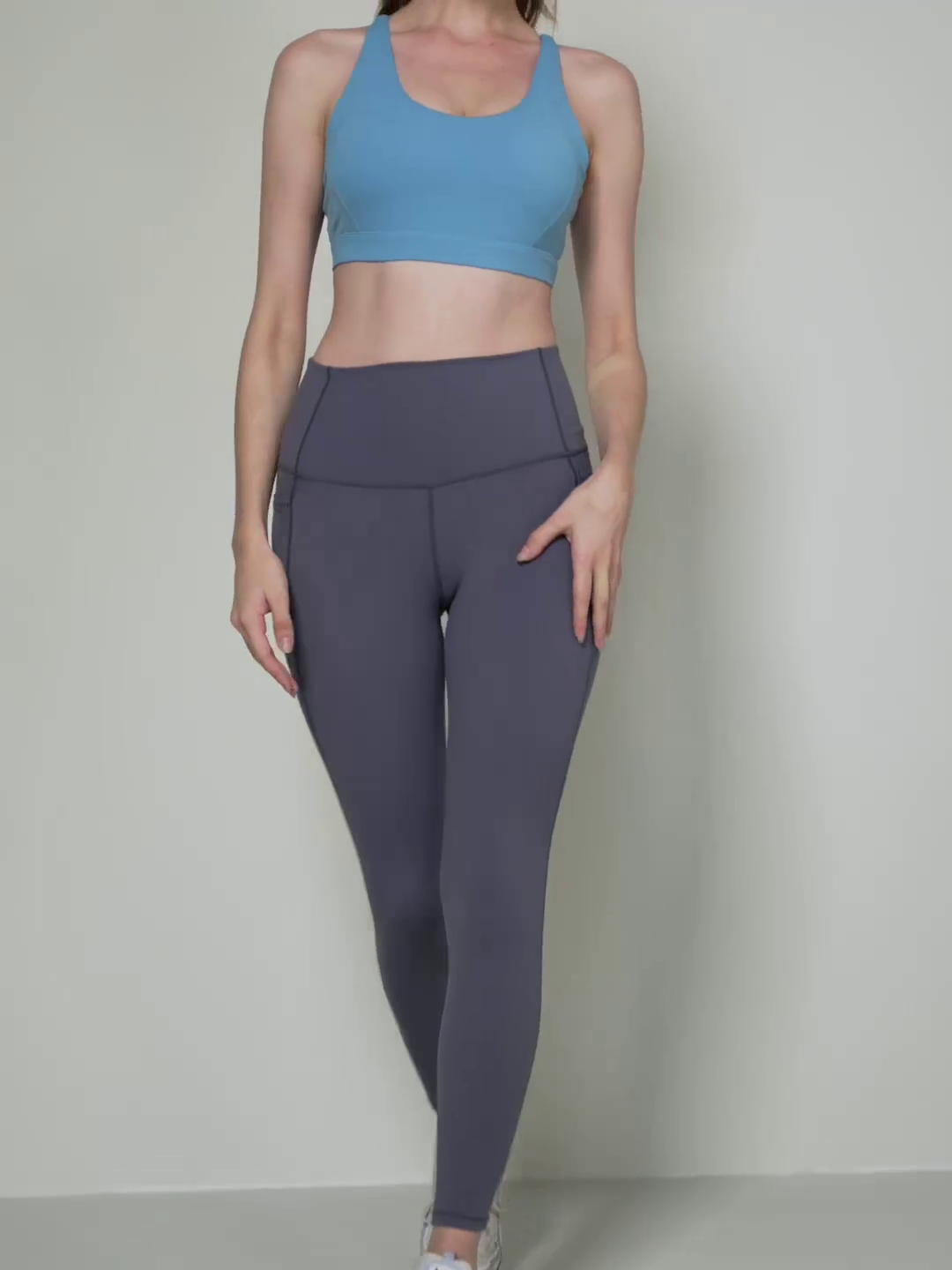 YOGA Womens Butterluxe Workout Leggings 28 Inches - High Waisted Gym Yoga Pants with Pockets Running Buttery Soft