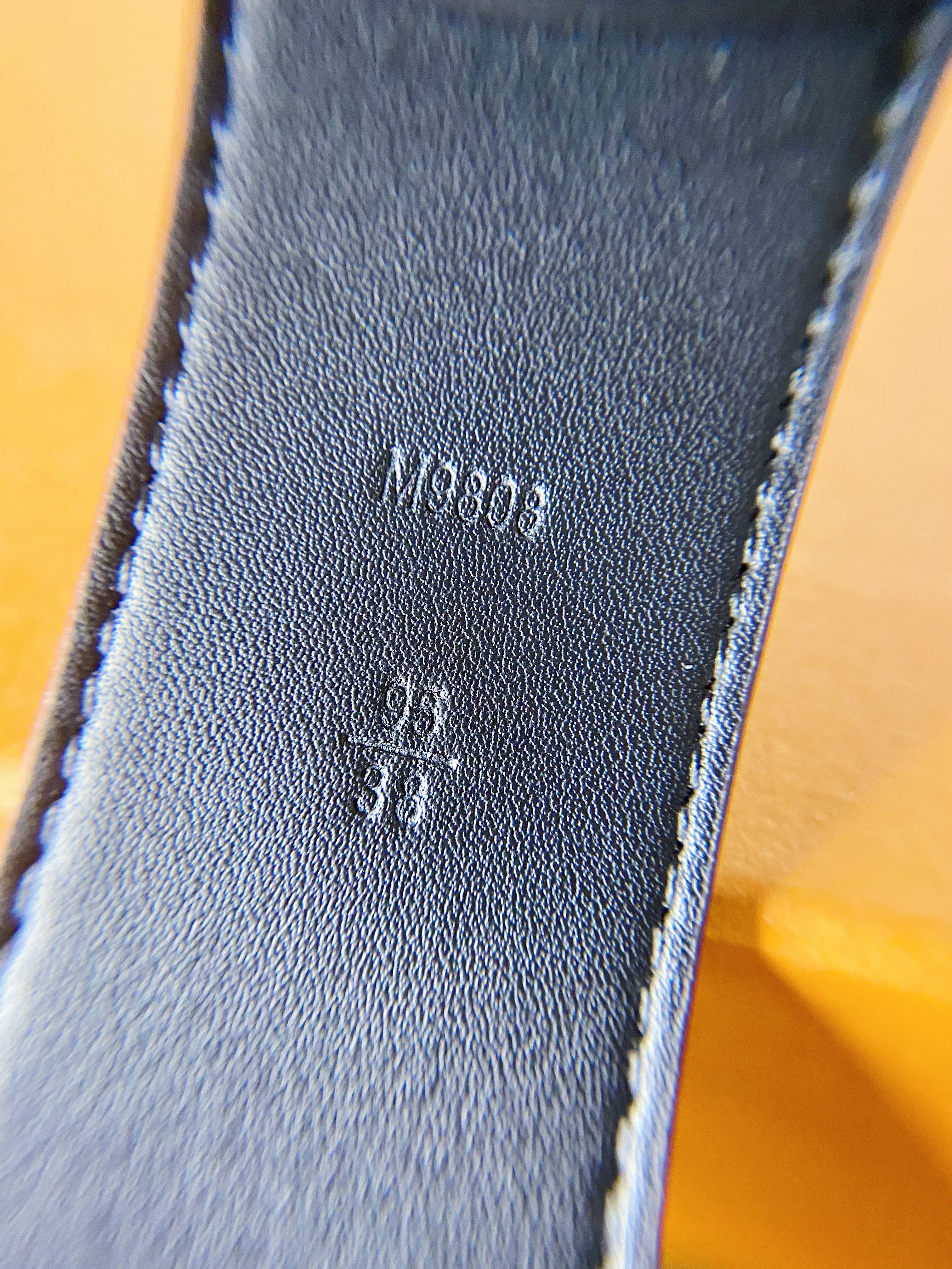 TOP Louis Vuitton LV LV Belt Initials Damier Graphite - BLACK