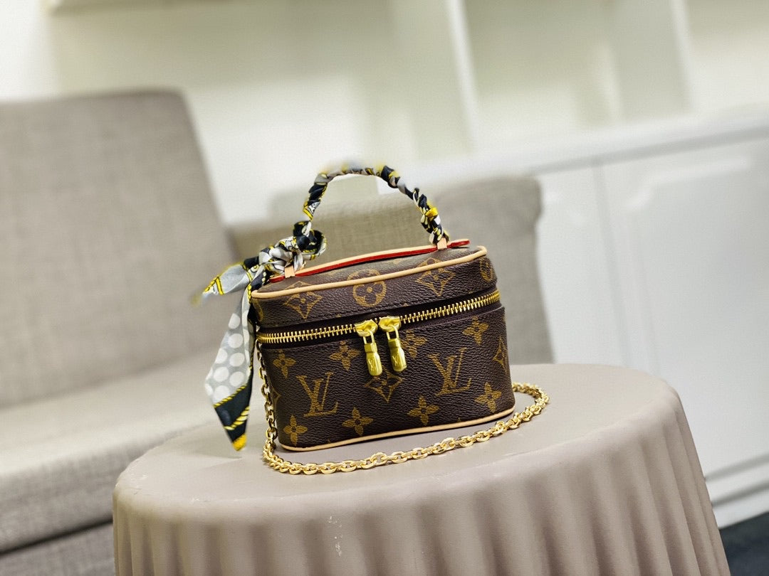 TOP Louis Vuitton LV Nice Nano 14x10.2x8.5cm - Brown