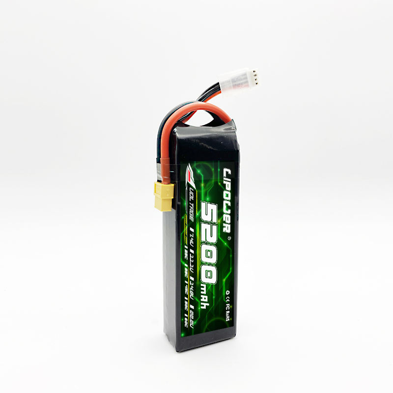 Lipower FPV drone battery 5200/6000/7000/8000mAh 14.8/22.2V 4/6S 75/100C - lipowbattery