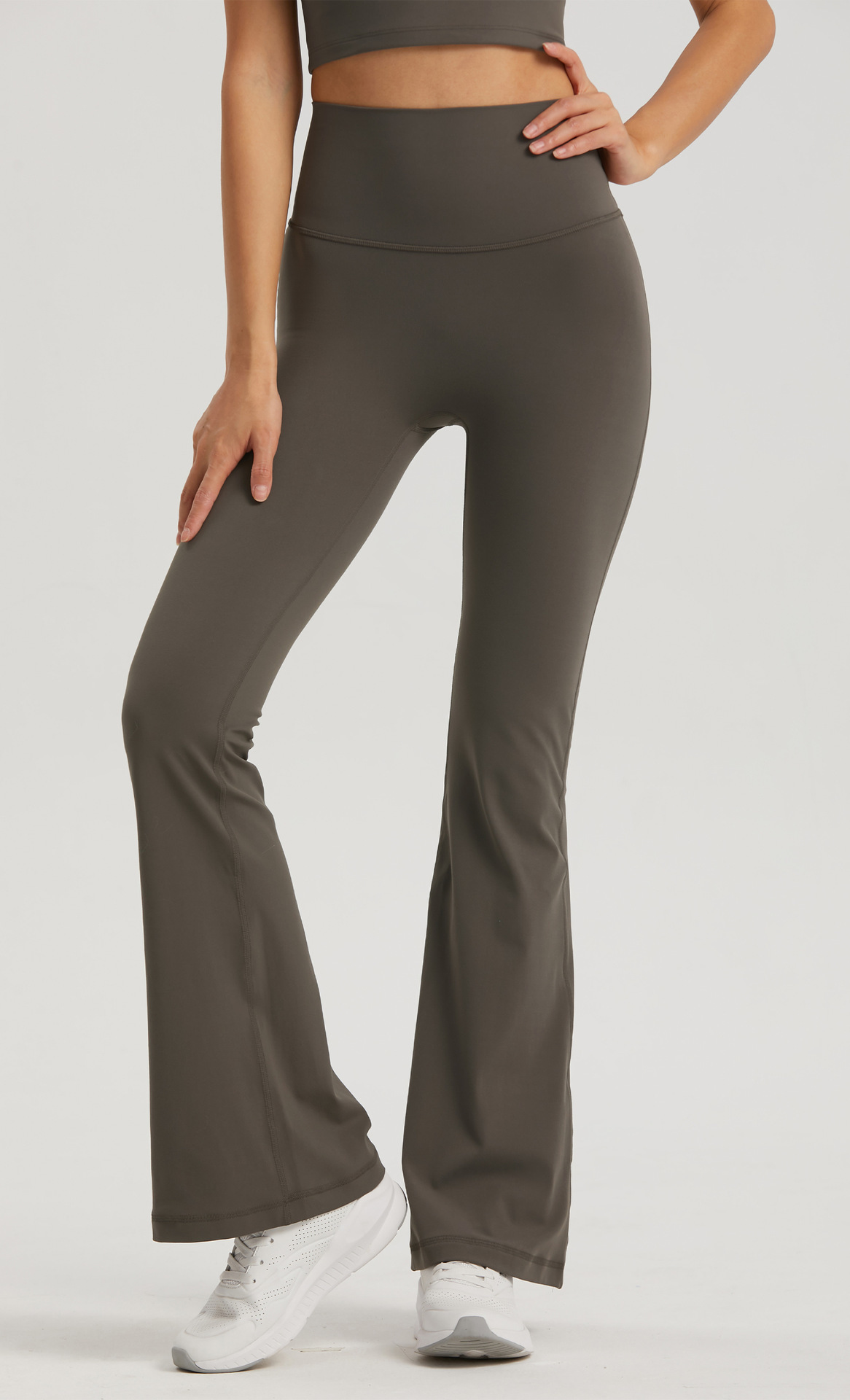 Women Nylon/Elastane Flared Legging for Yoga Running Gym