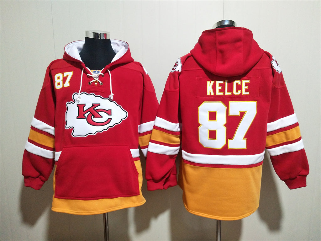 Kansas City Chiefs Hoodie #87 KELCE with Pockets