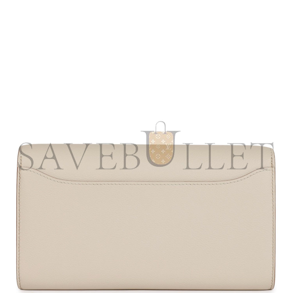 HERMES CONSTANCE WALLET TO GO BETON EVERCOLOR GOLD HARDWARE (20*11*4cm)