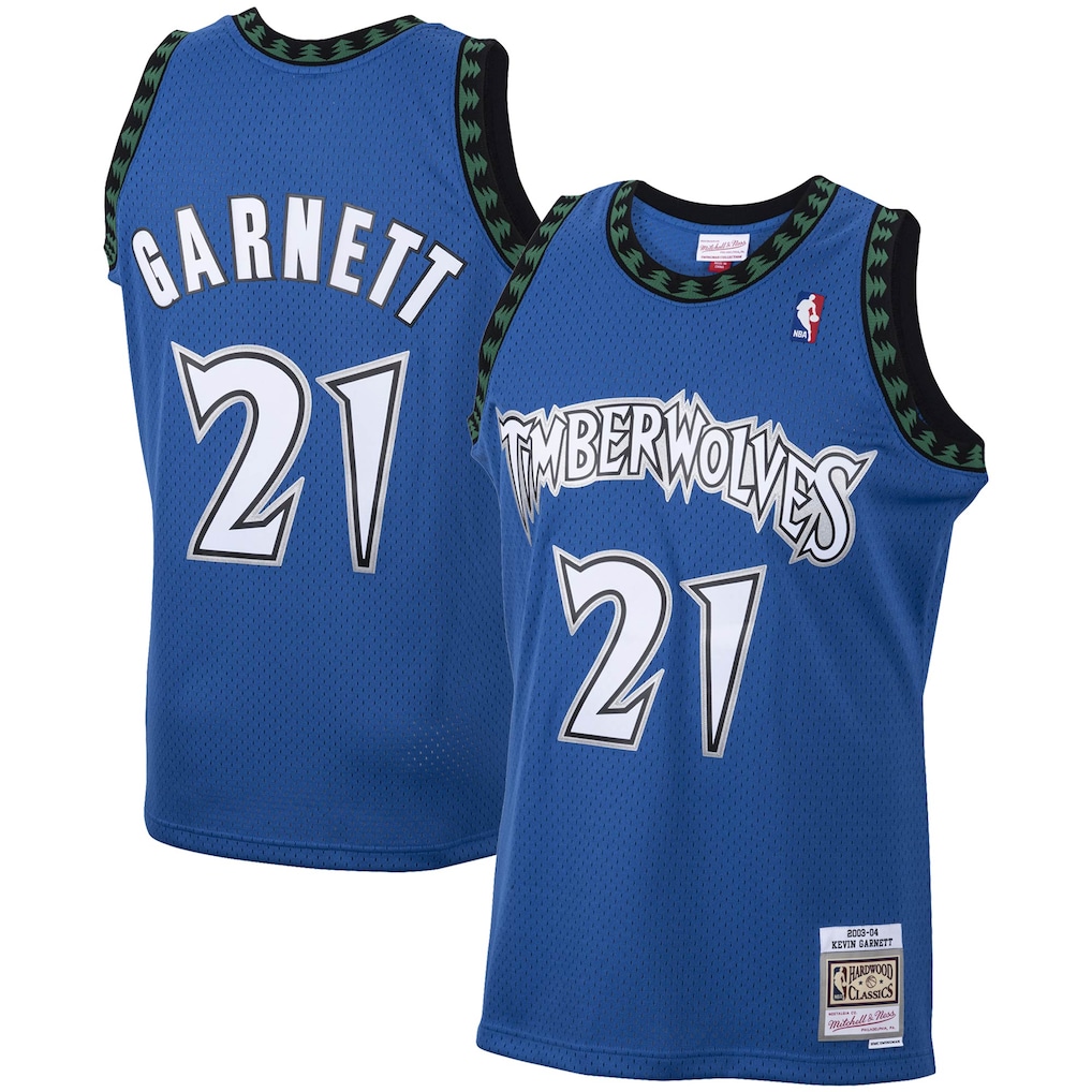 Kevin Garnett Minnesota Timberwolves Throwback Jersey - Blue