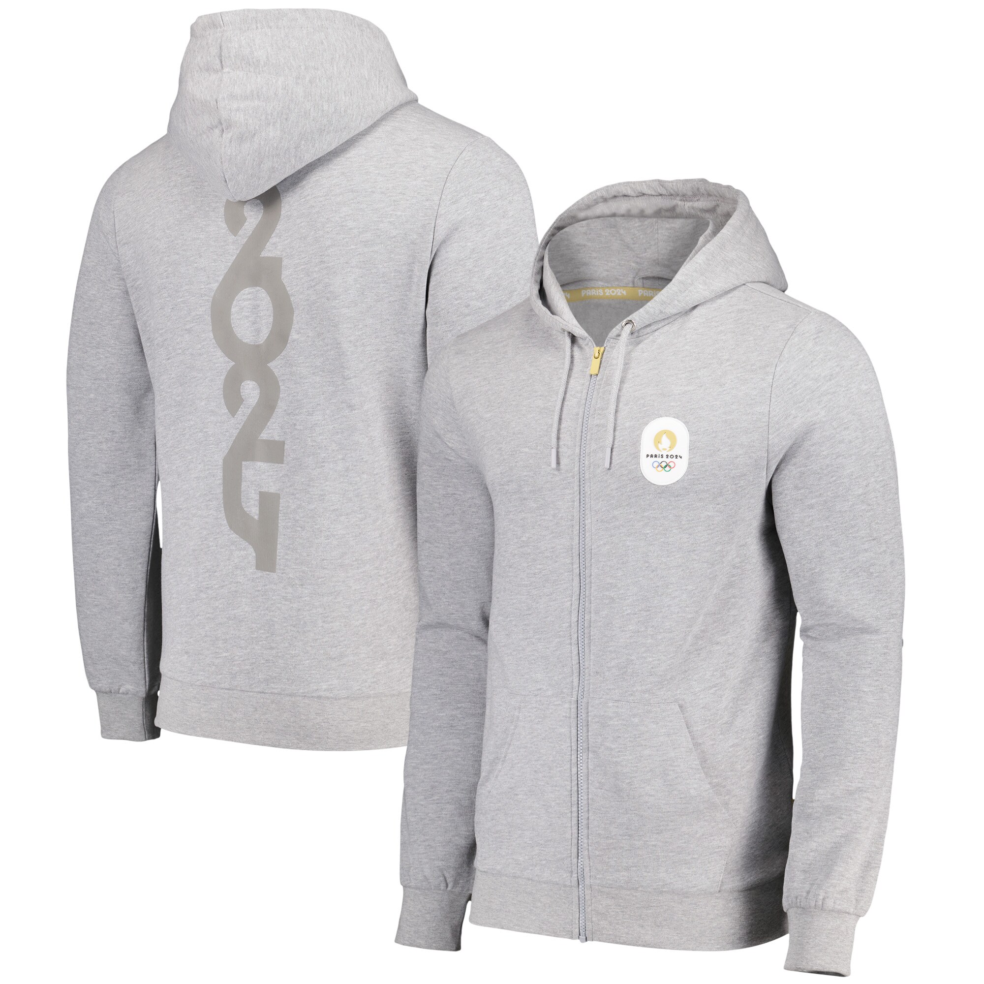 Paris 2024 Olympics Full Zip Hoodie - Grey