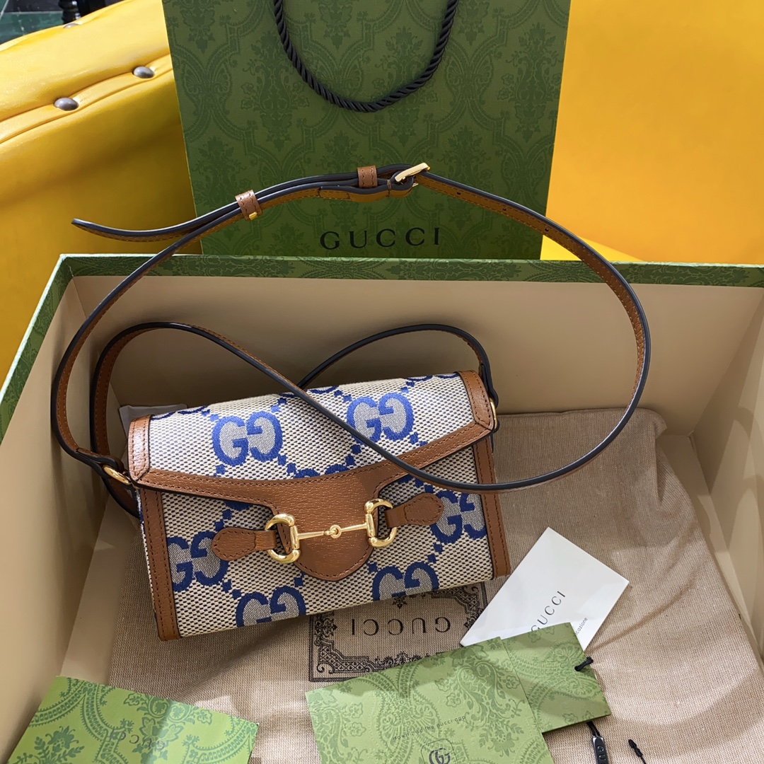 TOP GUCCI G*G Mini Horsebit 1955  Bags 18x12x5cm