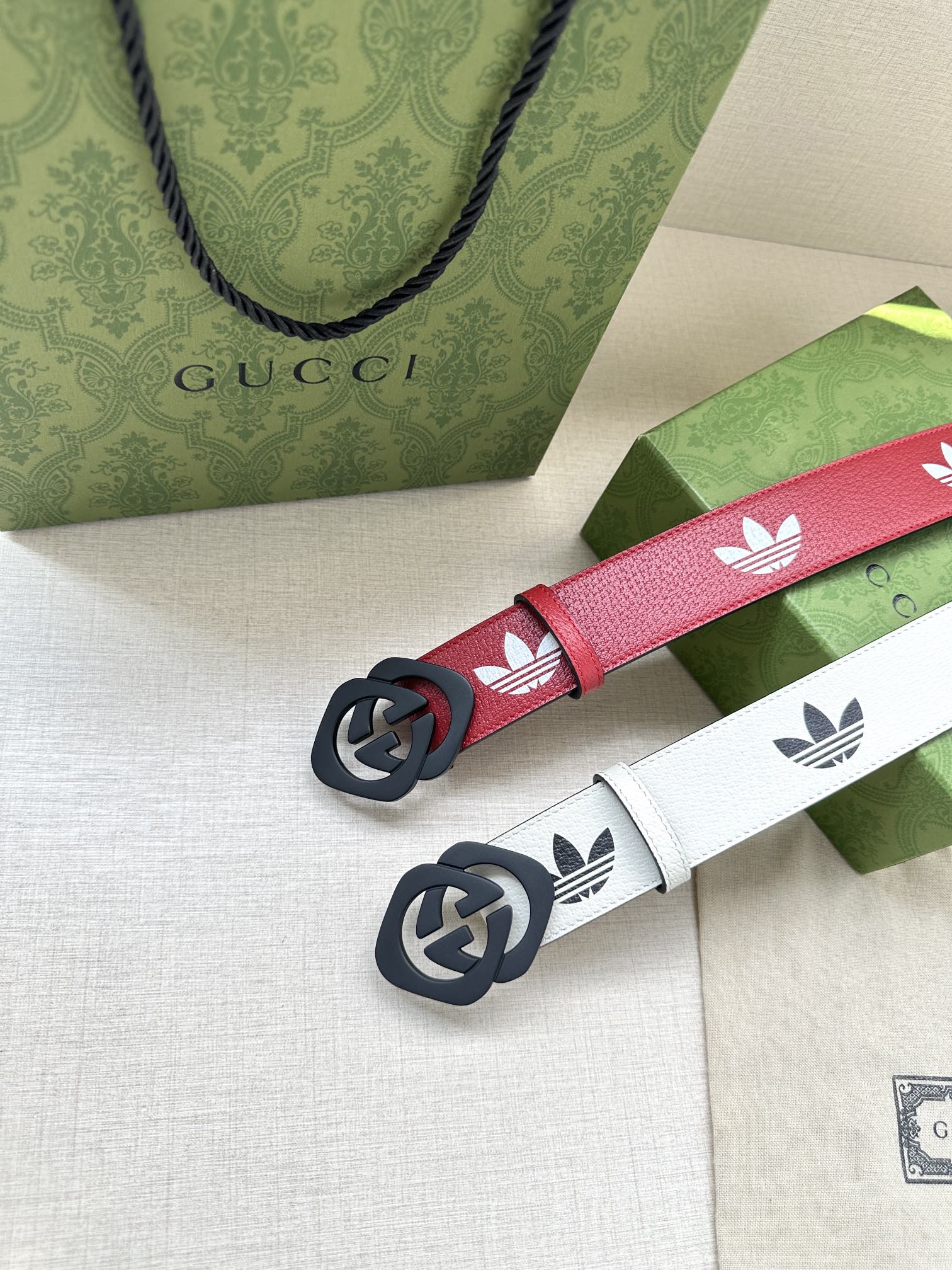 TOP GUCCI x Adidas GG Belt with Trefoil Print - 4.0cm