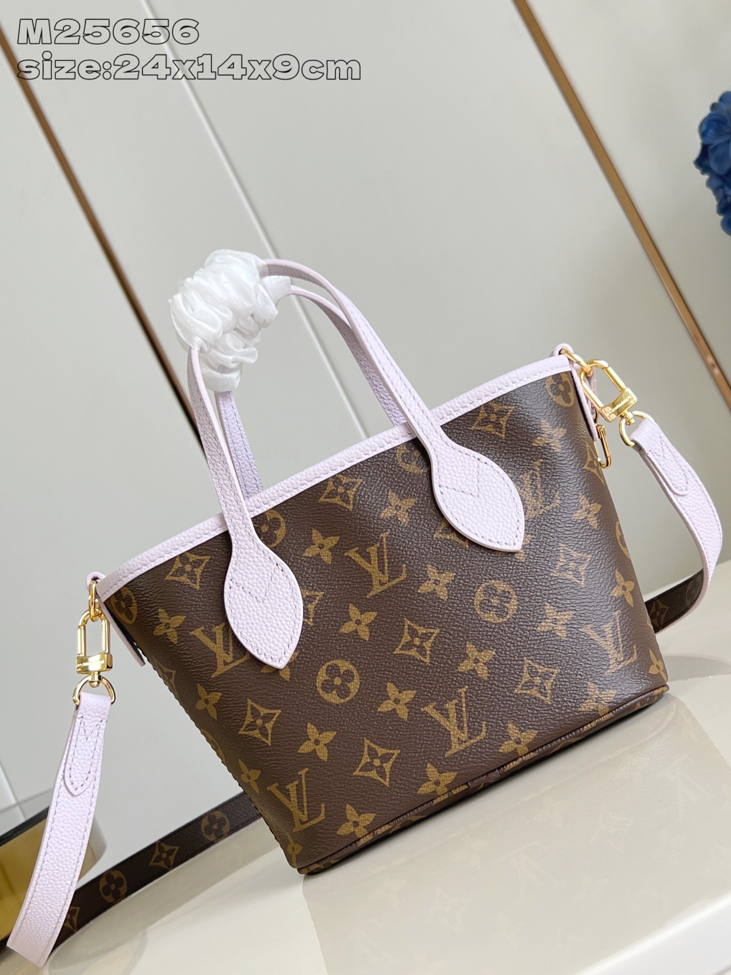 TOP Louis Vuitton LV  Neverful INSIDE OUT BB Bag 24x14x9cm - Light purple