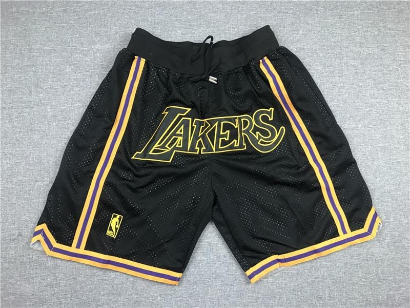 Los Angeles Lakers Black Basketball Shorts