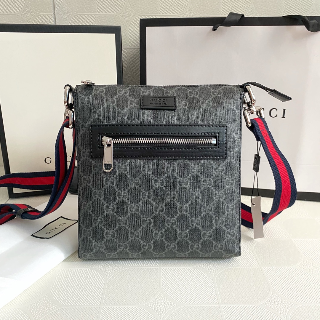 GUCCI Classic Canvas&Leather Crossbody Bag(Replica)