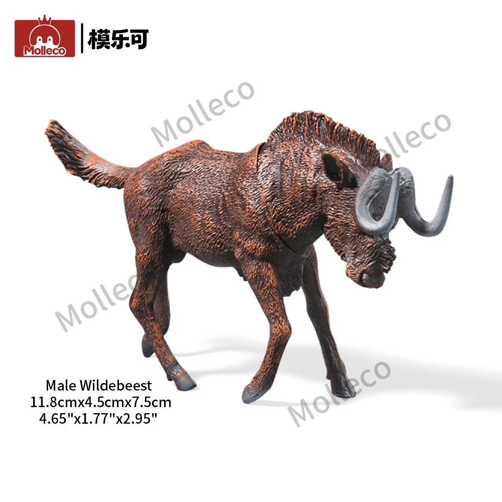 Molleco Animal Figure Toys for Kids and Children Male Wildebeest CP059