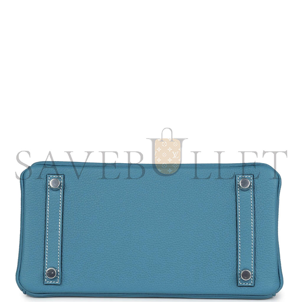 HERMÈS MASTER BIRKIN 25 BLUE JEAN TOGO PALLADIUM HARDWARE (25*20*13cm)