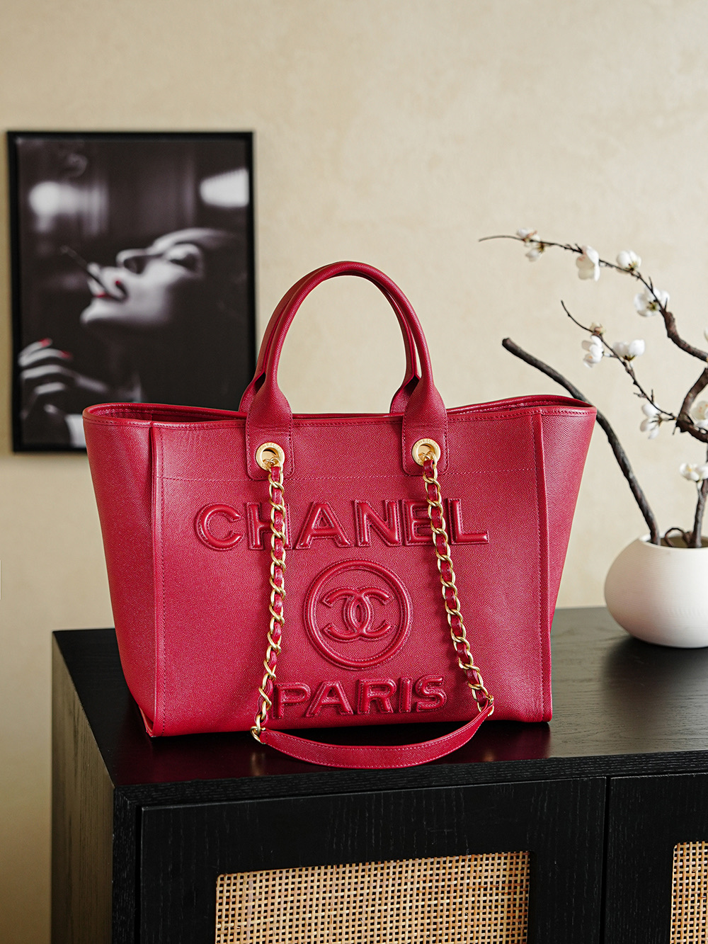 TOP CHANEL Beach Shopping Bag 33cm - 3 Colors