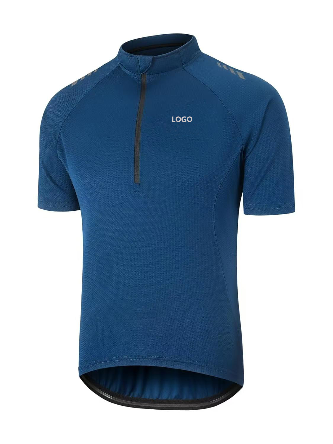 Quarter Zipper Short Sleeves Bike Shirts for Men
