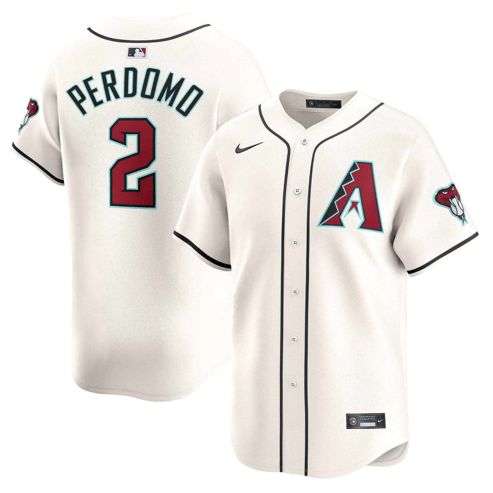 Geraldo Perdomo Arizona Diamondbacks  Home Limited Player Jersey - White