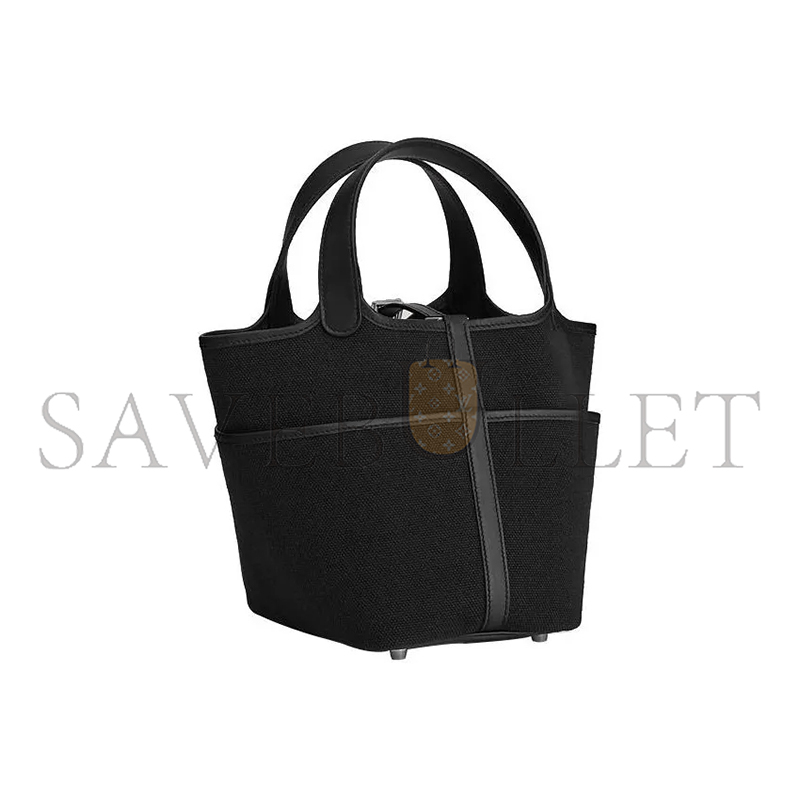 HERMES PICOTIN LOCK 18 GARGO GOELAND SWIFT SILVER HARDWARE H083189CKAA  (18*18*13cm)