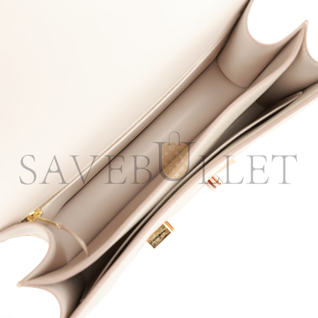 HERMES MASTER CONSTANCE 24 GRIS PERLE EVERCOLOR ROSE GOLD HARDWARE 39830448537694 (24cm)