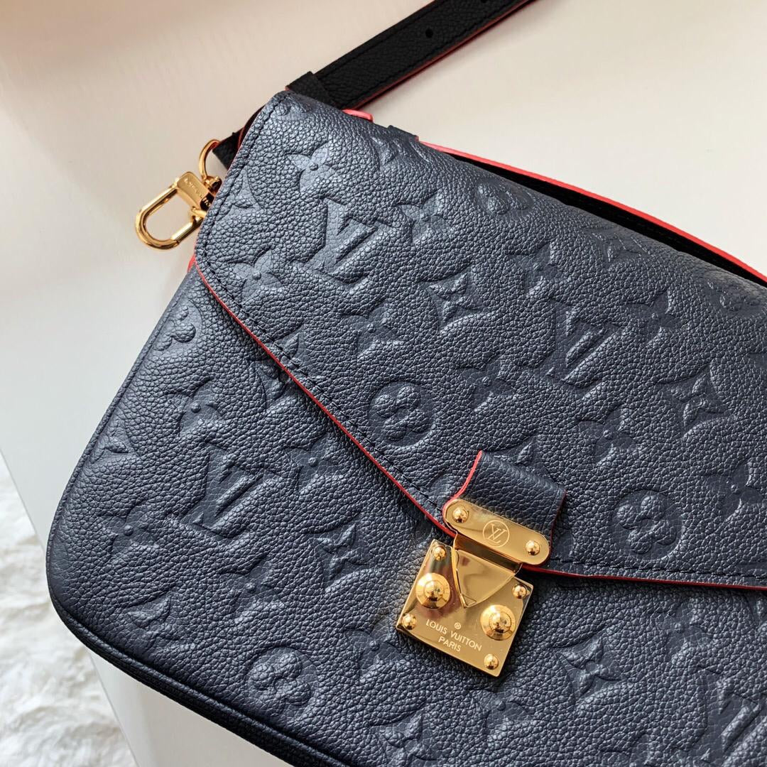 TOP Louis Vuitton LV £V Metis Pochette Empreinte 25X19X7cm- NAVY BLUE