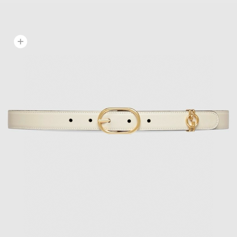TOP GUCCI Oval Belt Buckle Belt - Two Colors - 2.5cm