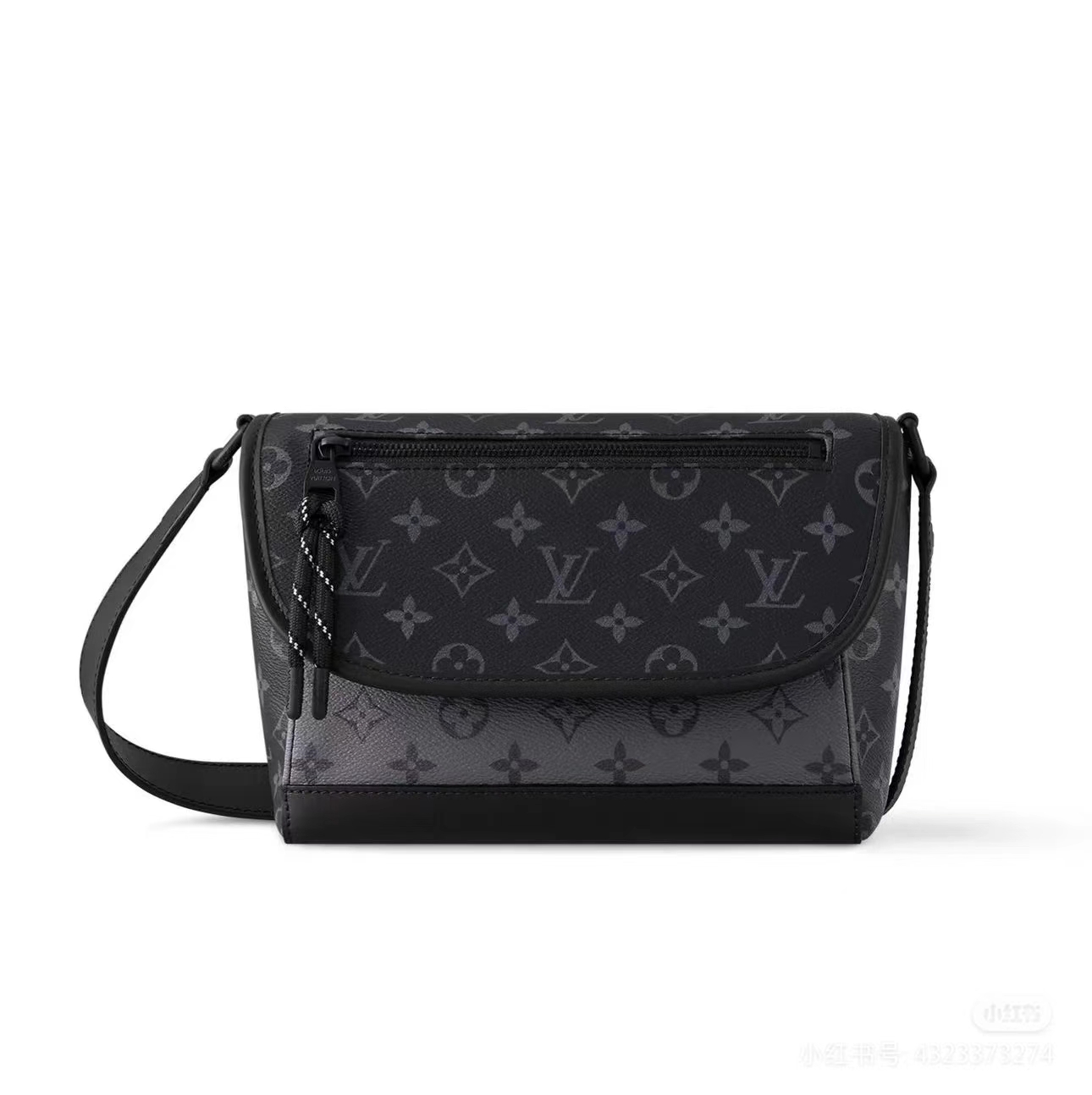 TOP Louis Vuitton LV Pulse Messenger Monogram Bag 17 x 11 x 26.6cm - Black