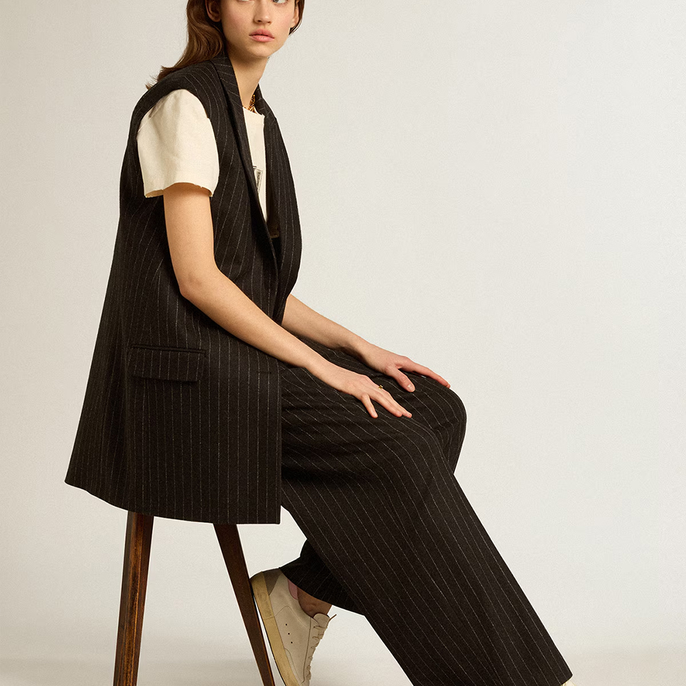 Golden Goose Super-Star with silver leather star and pink heel tab  (Replica)