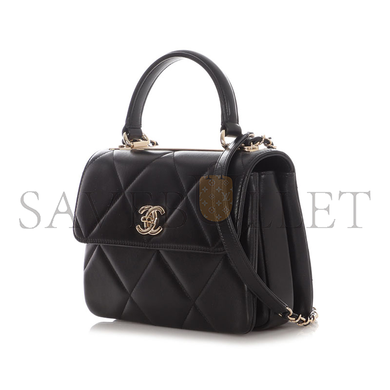 CHANEL QUILTED LAMBSKIN SMALL TRENDY CC FLAP BAG (25*17*7.5cm)