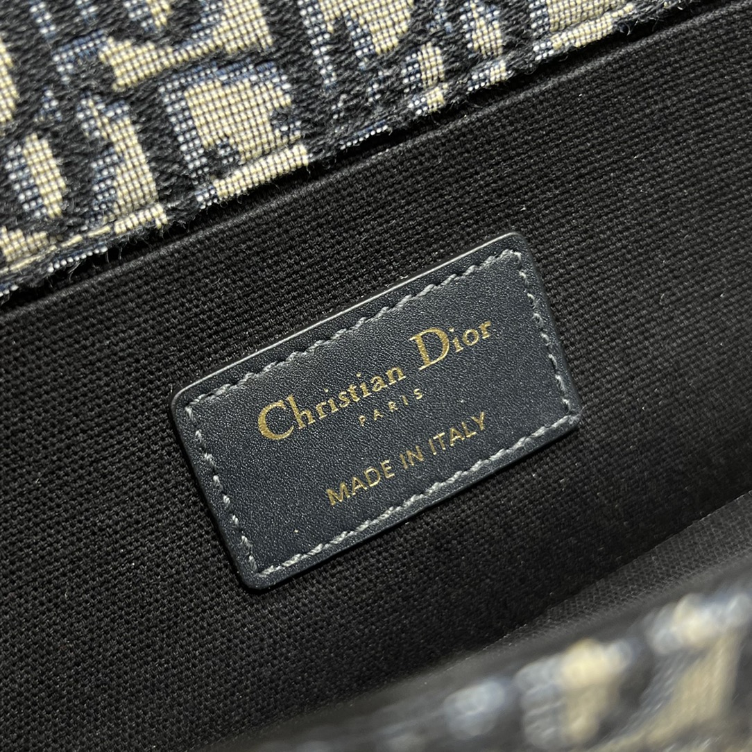 Top Christian Dior Oblique Embroidery Montaigne Bags 21.5*12*6cm - GHW