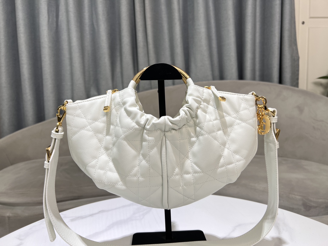 TOP Christian Dior Dumpling Sheepskin Bag 36x 27cm - 2 Colors