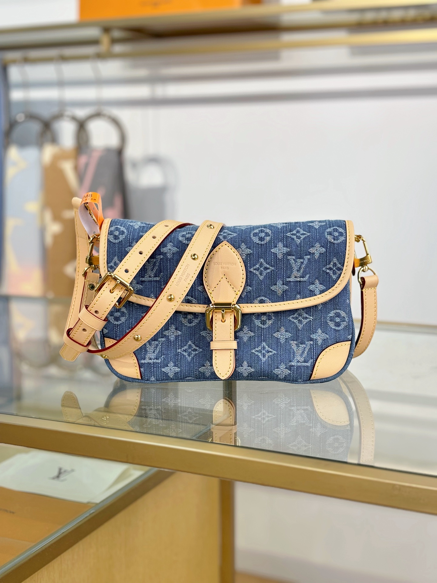TOP Louis Vuitton LV Diane Bag 24x15x9cm - Denim Blue