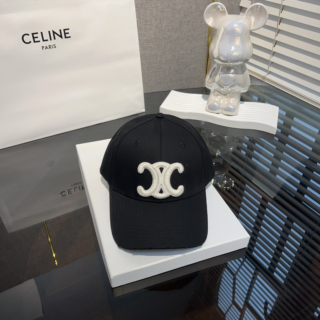 Ceiline Letter Embroidered Cap   Sunhat （Replica）