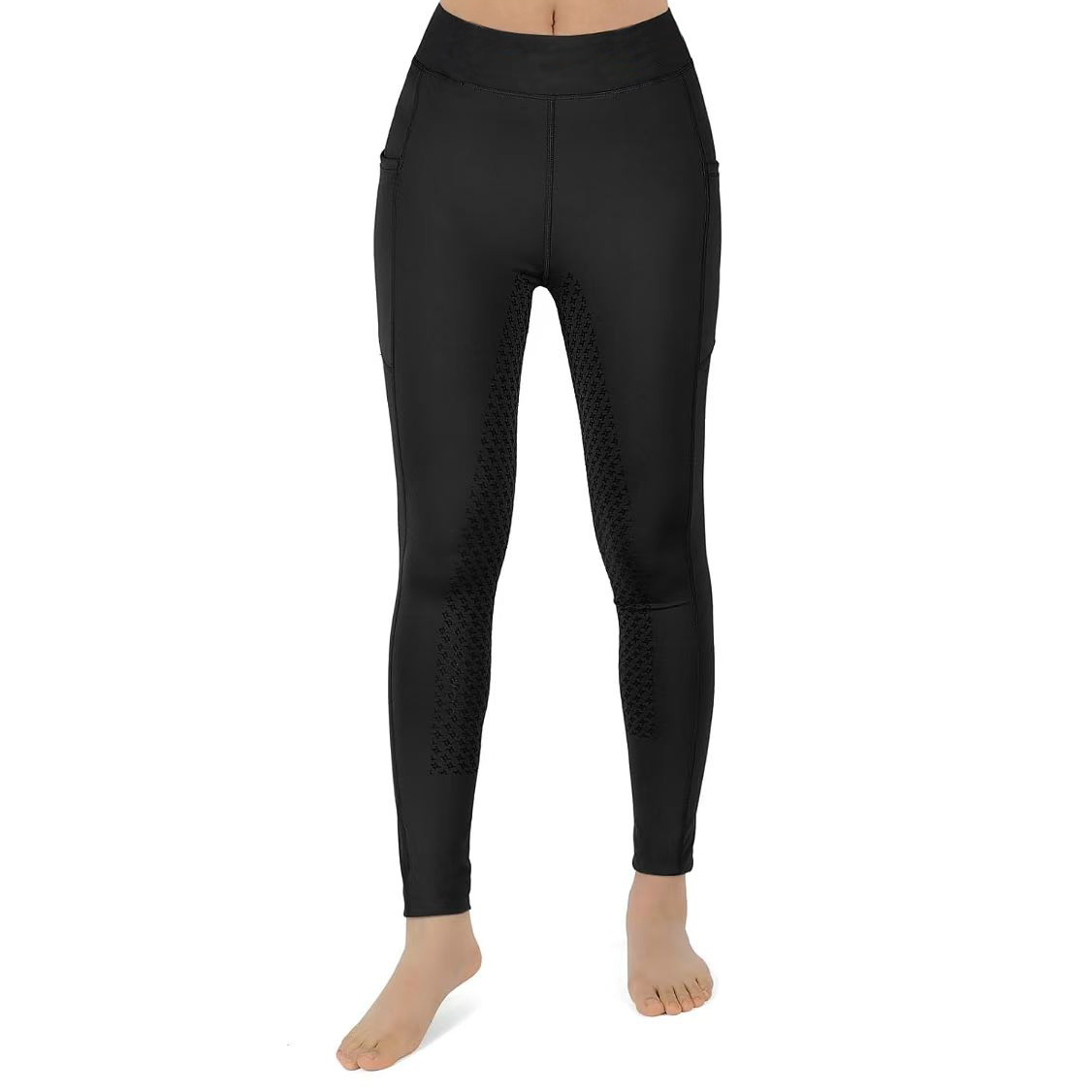 Women Horse Riding Tights Pockets,Women Training Breeches Pants with Silicone Grip